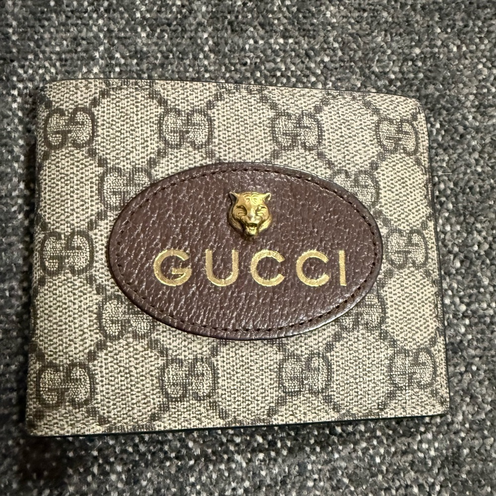 Gucci Beige and Brown Monogram Wallet